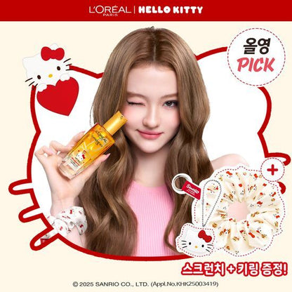 L'Oreal Paris Hair Oil Essence (HELLO KITTY Edition) + Scrunchie & Keyring