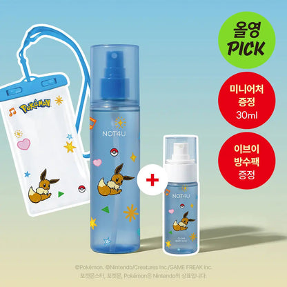 NOT4U - Clear Body Mist 200ml (+ Miniature 30ml + Eevee Waterproof Pouch) (Pokémon Collaboration)