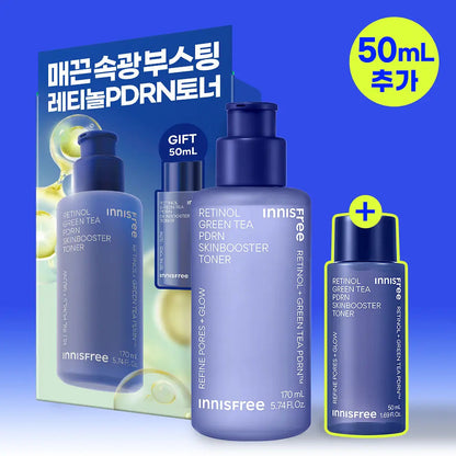 Innisfree - Retinol Green Tea PDRN Skin Booster Toner 170ml + 50ml