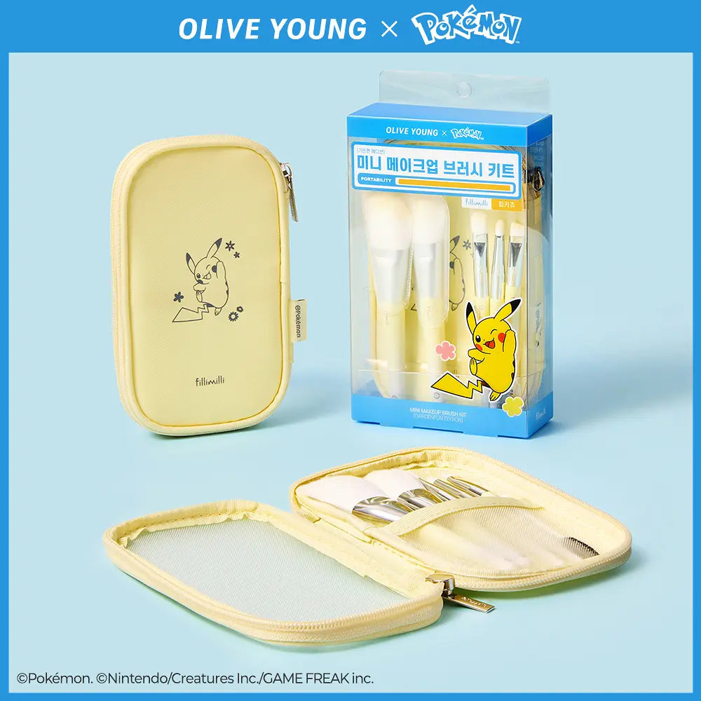 Fillimilli - Mini Make Up Brush Kit 5ea (Pokémon Collaboration)