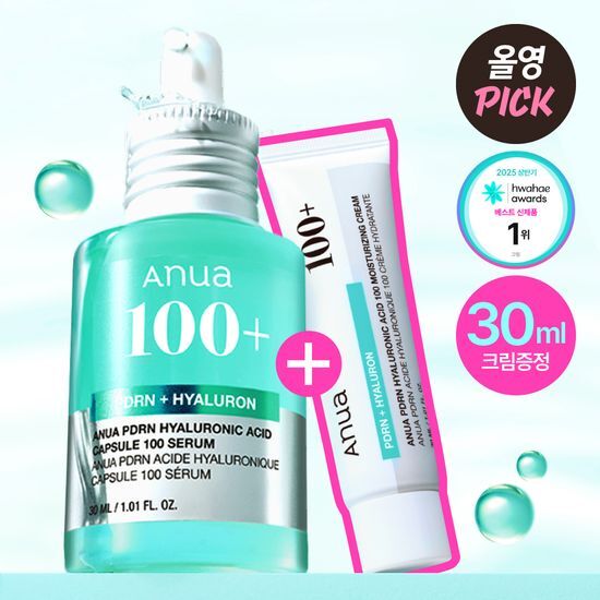 Anua - PDRN Hyaluronic Acid Capsule 100 Serum 30ml (+Cream 30ml)