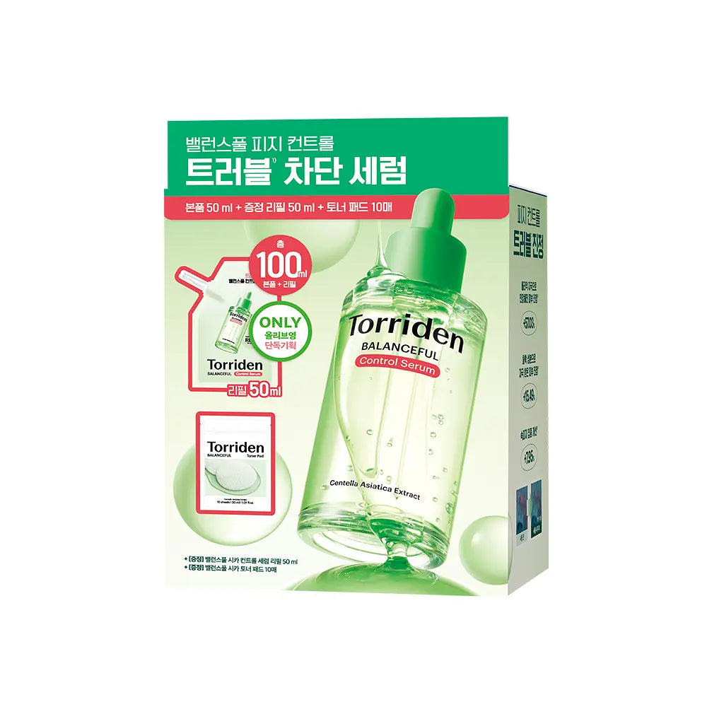 Torriden - Balanceful Control Serum 50ml + Refill 50ml + Toner Pad (10 Sheets) (CORTIS Pick)