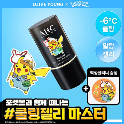 AHC - Masters Icy Jelly Sun Stick 14g (+ Pikachu Screen Cleaner) (Pokémon Collaboration)