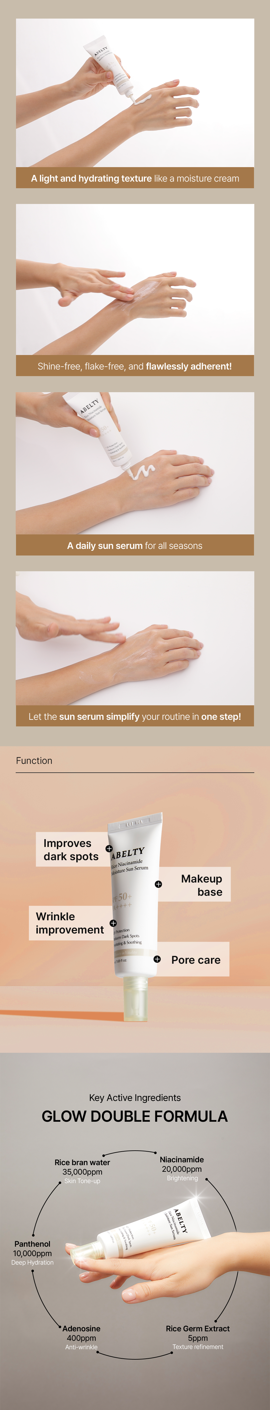 [DKinNY] ABELTY RICE NIACINAMIDE MOISTURE SUN SERUM