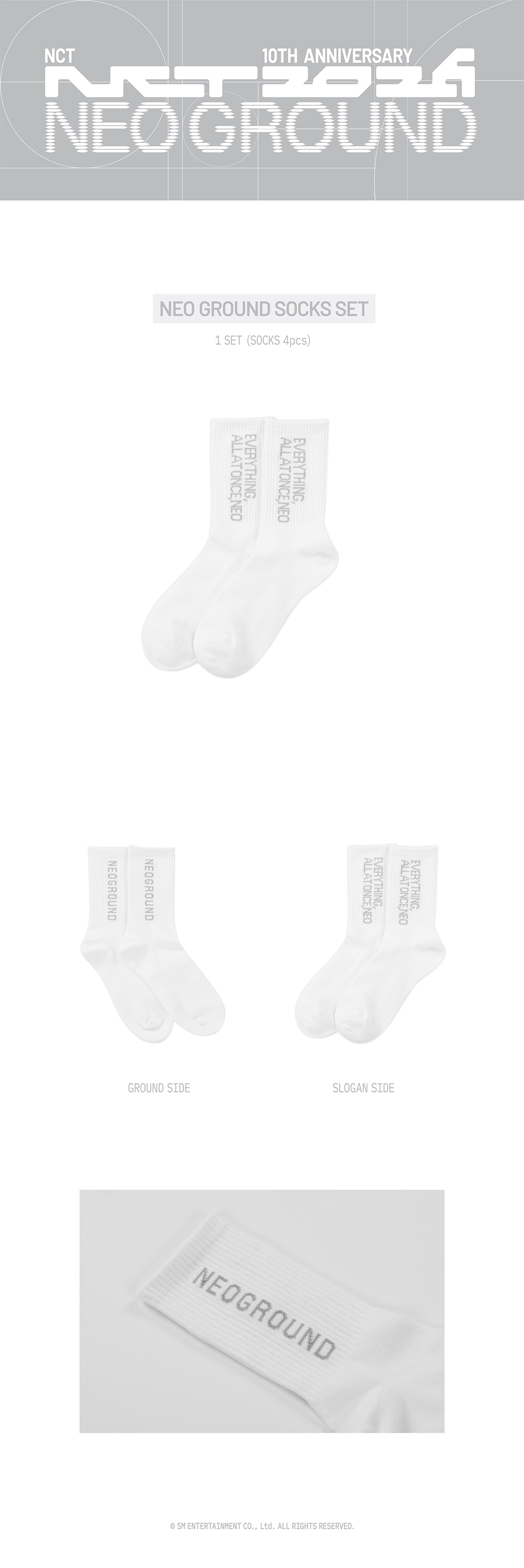 [PRE-ORDER] NCT - Socks Set (NCT 10TH ANNIVERSARY NCT 2026 POP UP : NEO GROUND MD)