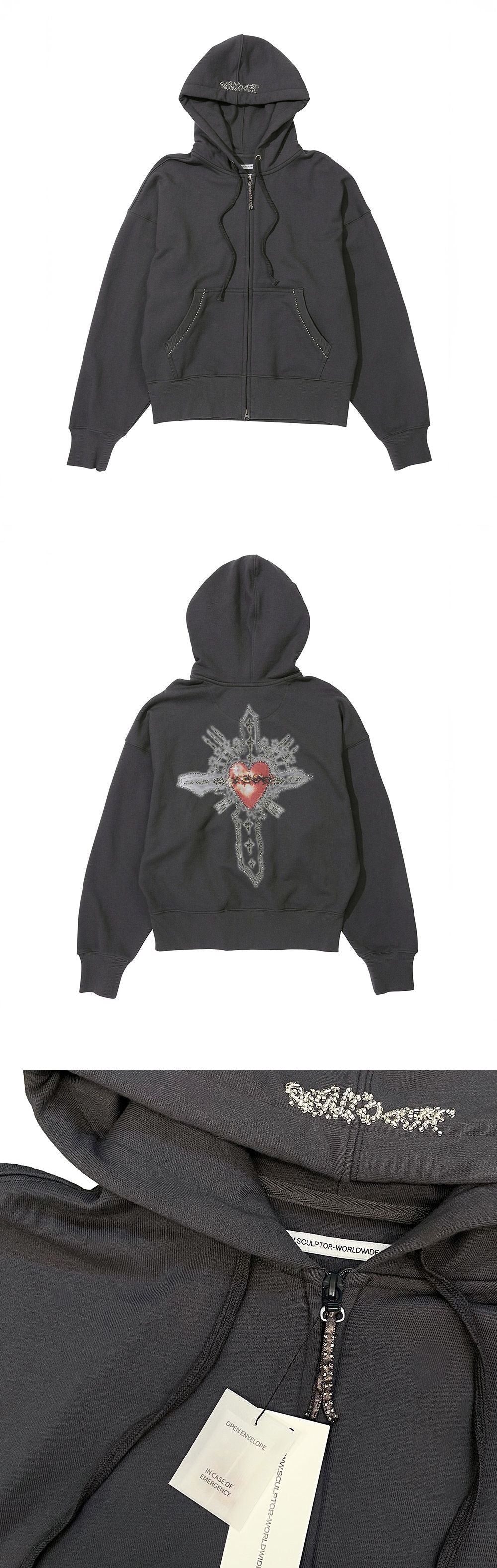 SCULPTOR - Beaded Saint Hoodie Zip-Up (aespa NINGNING Wear)