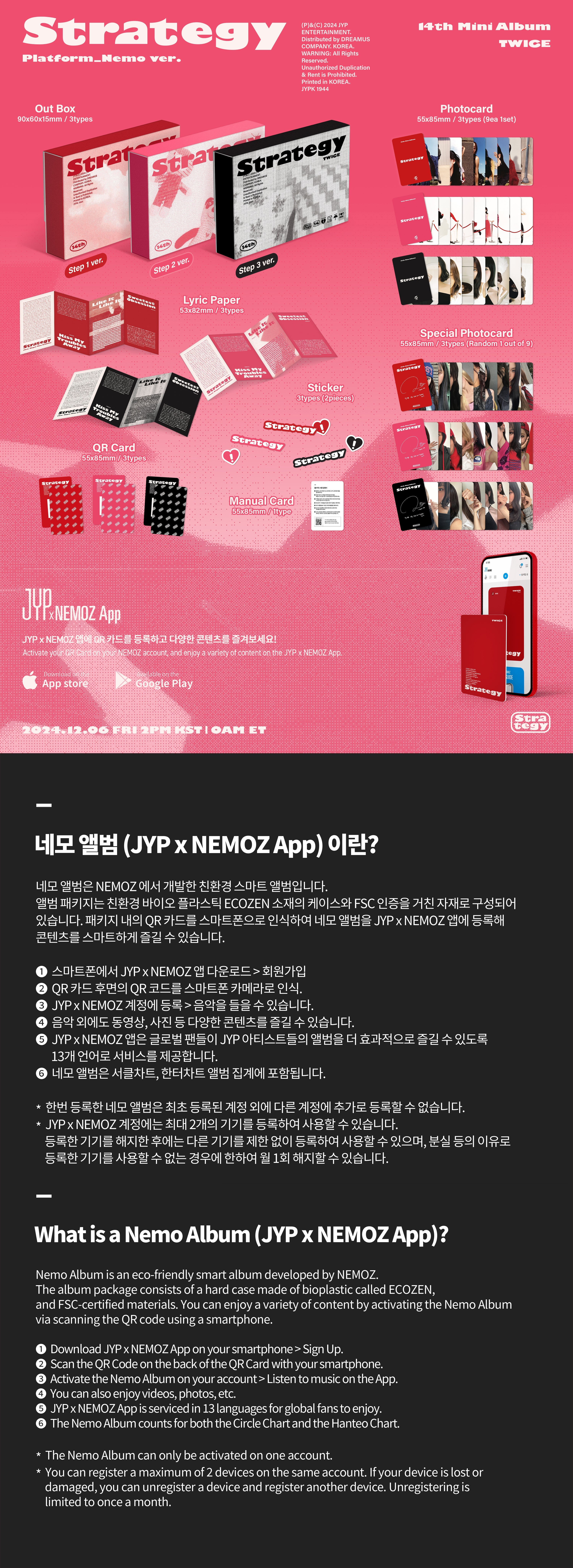 TWICE - STRATEGY (14th Mini Album) (Platform_Nemo Ver. / Random Ver.)