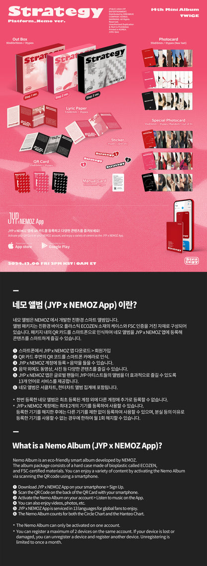 TWICE - STRATEGY (14th Mini Album) (Platform_Nemo Ver. / Random Ver.)