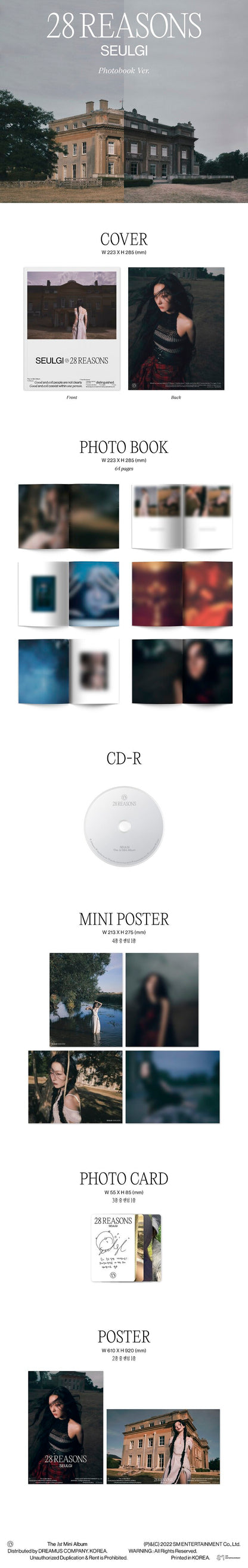 SEULGI (Red Velvet) - 28 REASONS (1st Mini Album) Photo Book Ver.