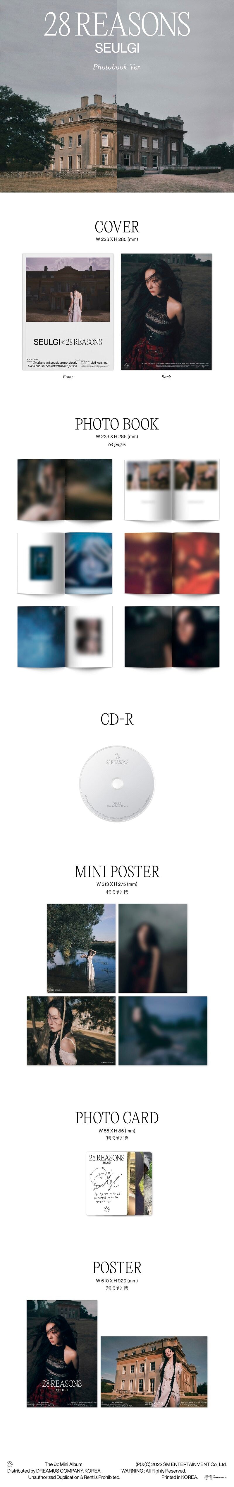 SEULGI (Red Velvet) - 28 REASONS (1st Mini Album) Photo Book Ver.