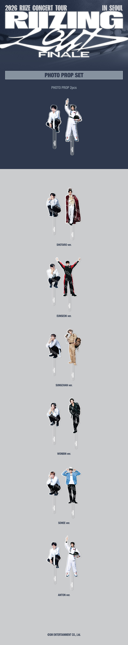 RIIZE - RIIZING LOUD Finale in Seoul Photo Prop Set