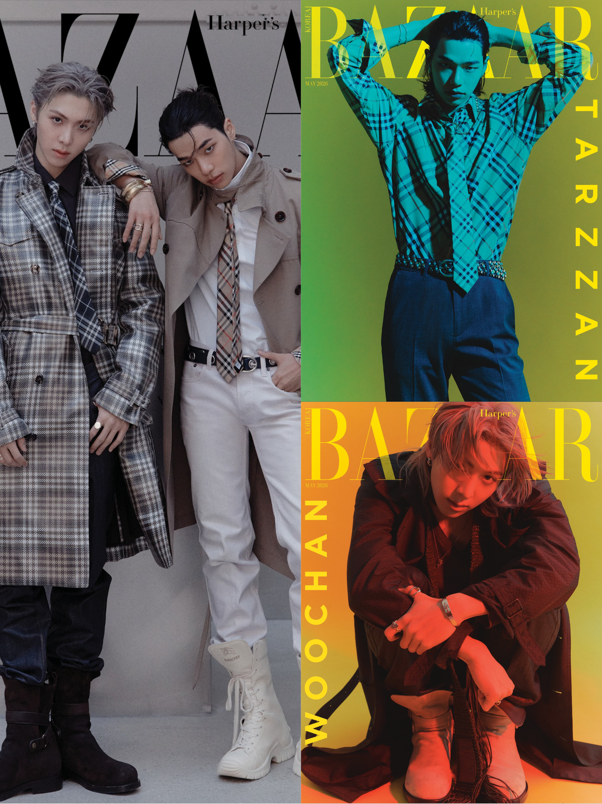 Harper's Bazaar Korea Magazine May 2026 ALLDAY PROJECT Tarzzan & Woochan cover