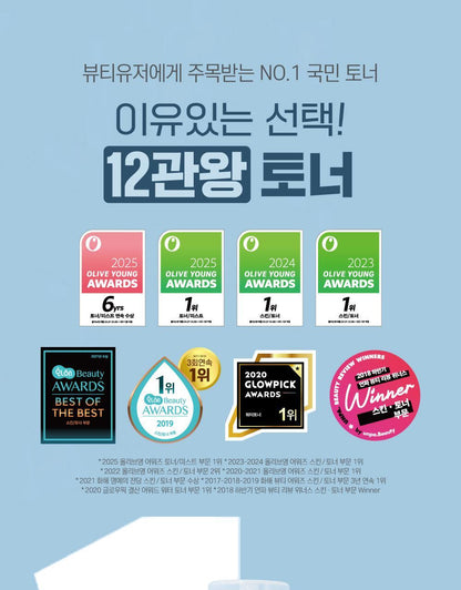 ROUND LAB X Nunmeongi - 1025 Dokdo Toner 300ml (2EA) + Soft Key Chain