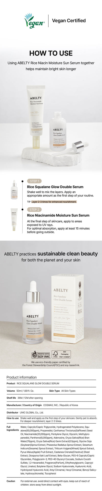 ABELTY Rice Squalane Glow Double Serum [DKinNY Exclusive]