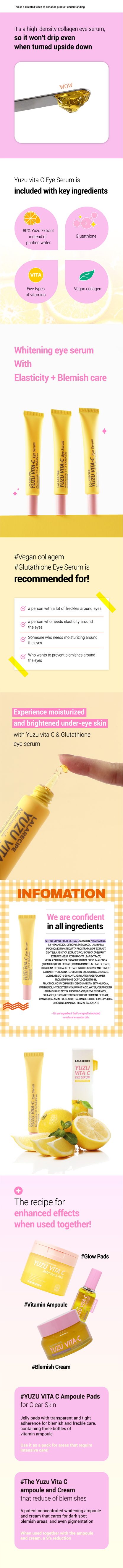 LALARECIPE - Yuzu Vita C Eye Serum