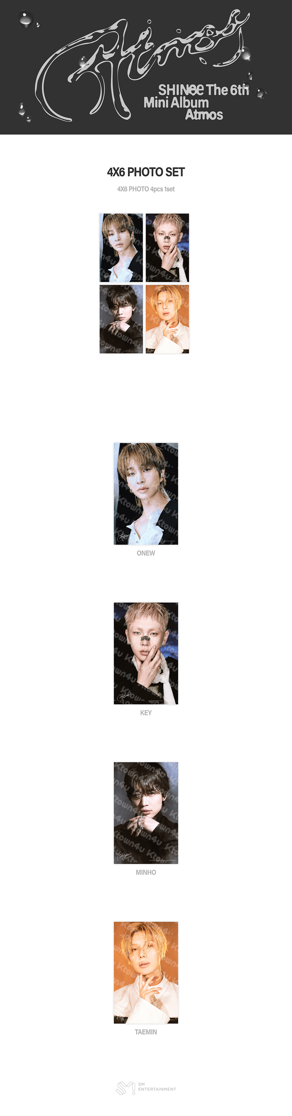 [PRE-ORDER] SHINee - Atmos Pop-Up MD 4x6 Photo Set