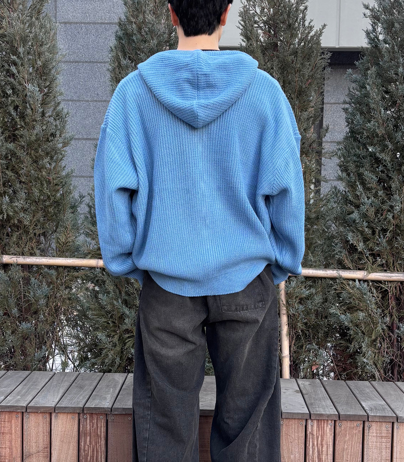 Huecloset - Lettering Hooded Zip-Up Knit (ATEEZ Wear)