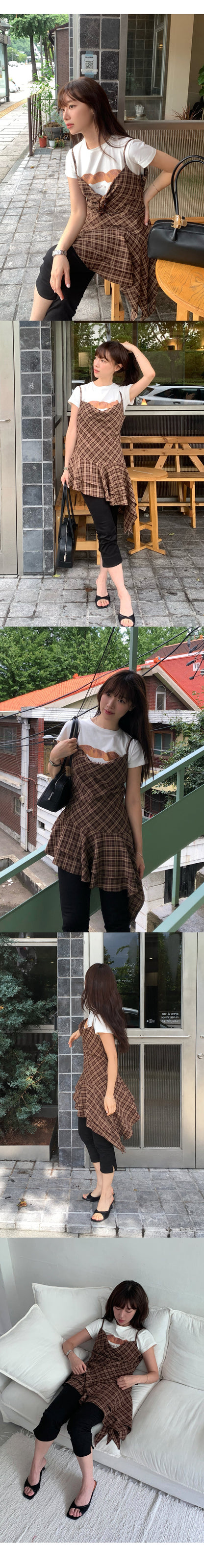 Lang&Lu - CHEX Unbalance Blouse (JANG WONYOUNG Wear)