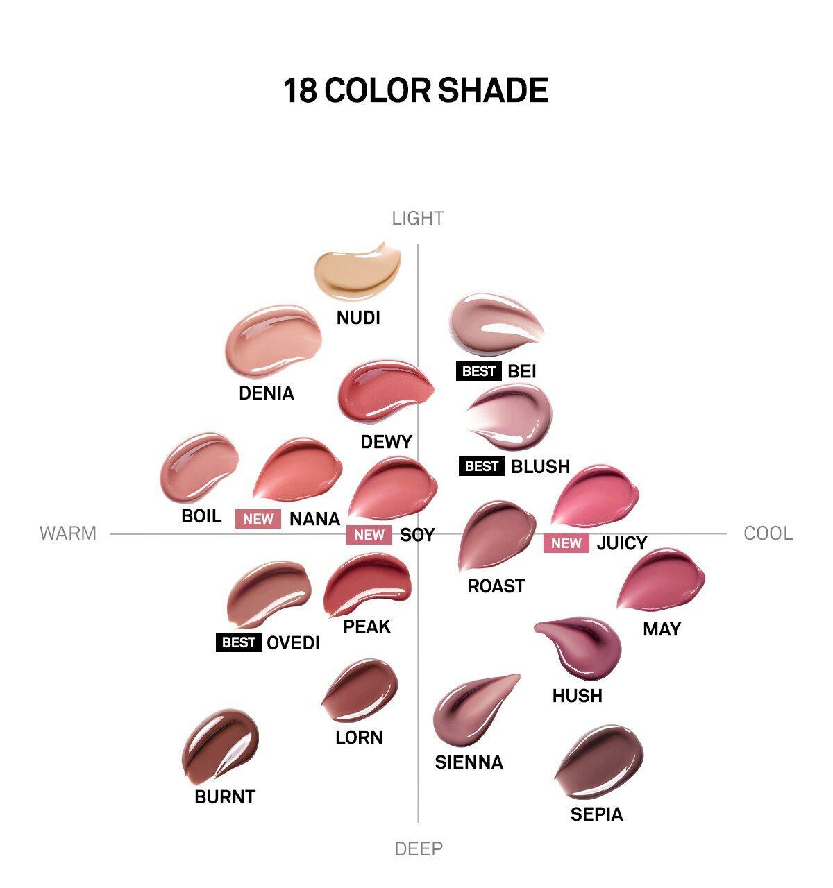 NAMING - Over Dew Glossy Lip Tint (16 Colors) (Pokémon Collaboration)
