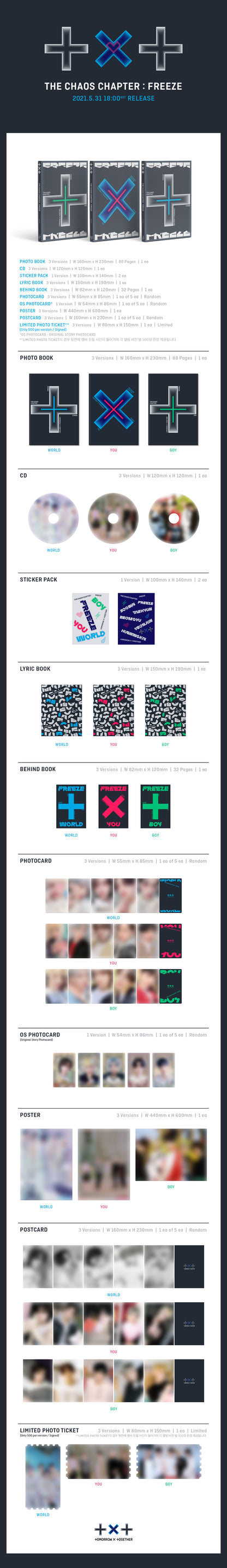 TXT - THE CHAOS CHAPTER : FREEZE (2nd Full Album)