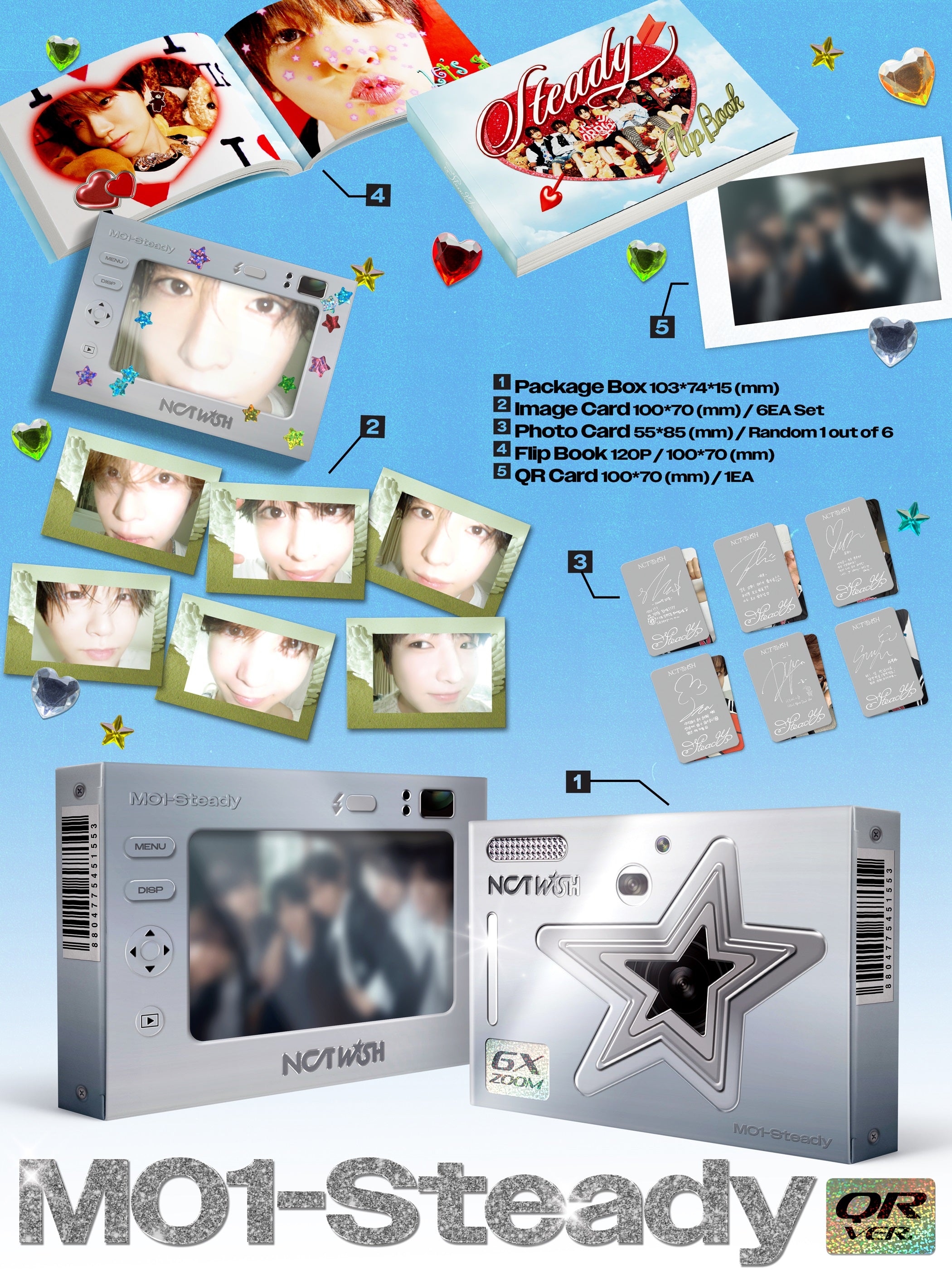 NCT WISH - Steady (1st Mini Album) QR Ver.
