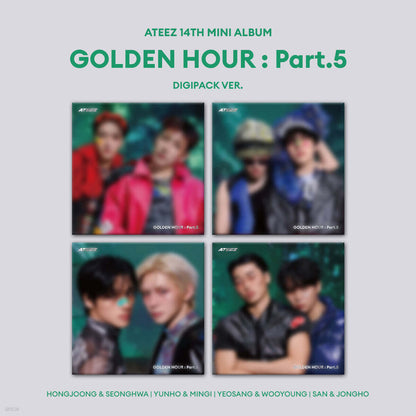 [PRE-ORDER] ATEEZ - GOLDEN HOUR : Part.5 (14th Mini Album) Digipack Unit Ver. - SET Ver.