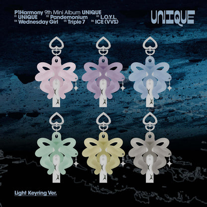 P1Harmony UNIQUE 9th Mini Album Light Keyring Version