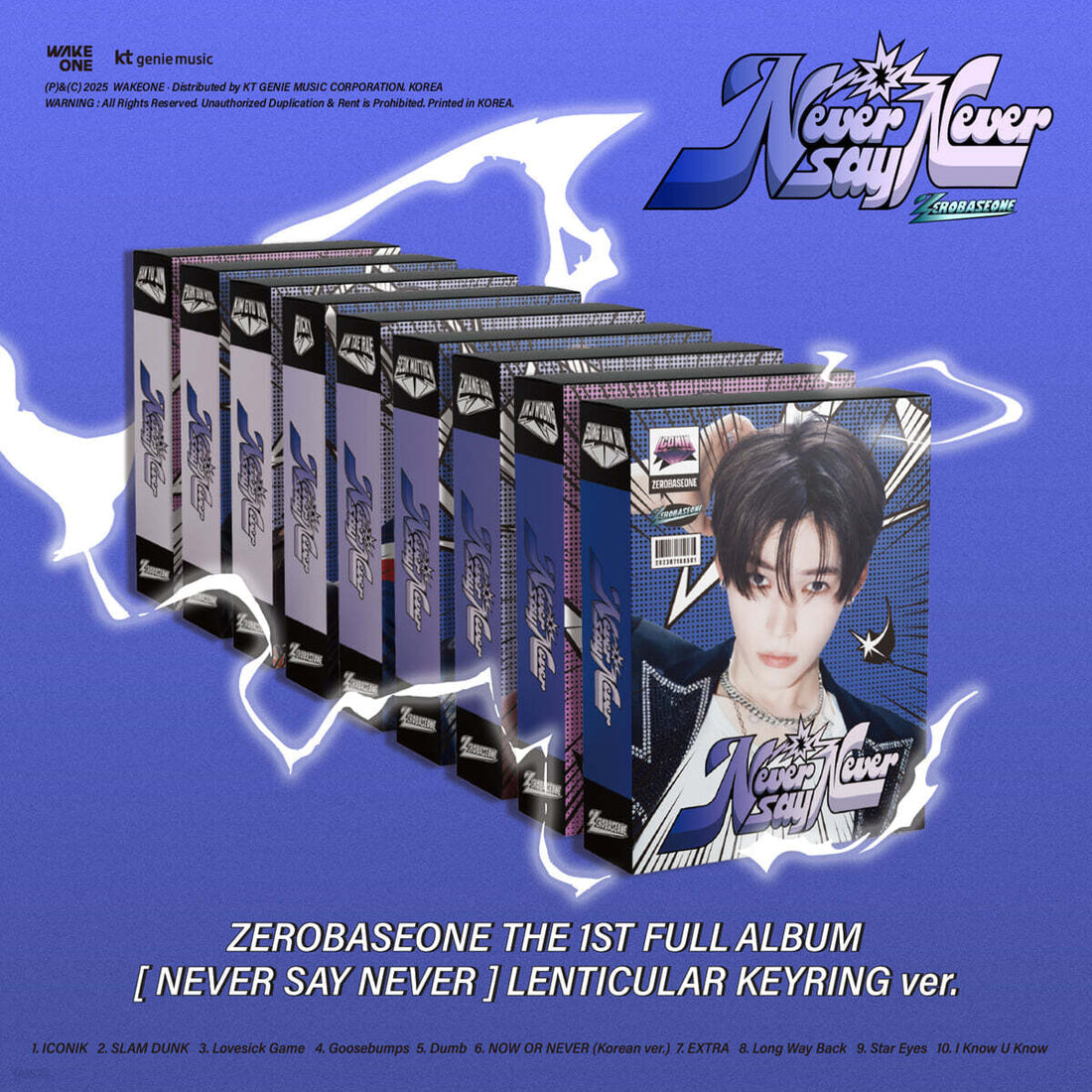 ZEROBASEONE - NEVER SAY NEVER (1st Full Album) Lenticular Keyring Ver. (Random Ver.)