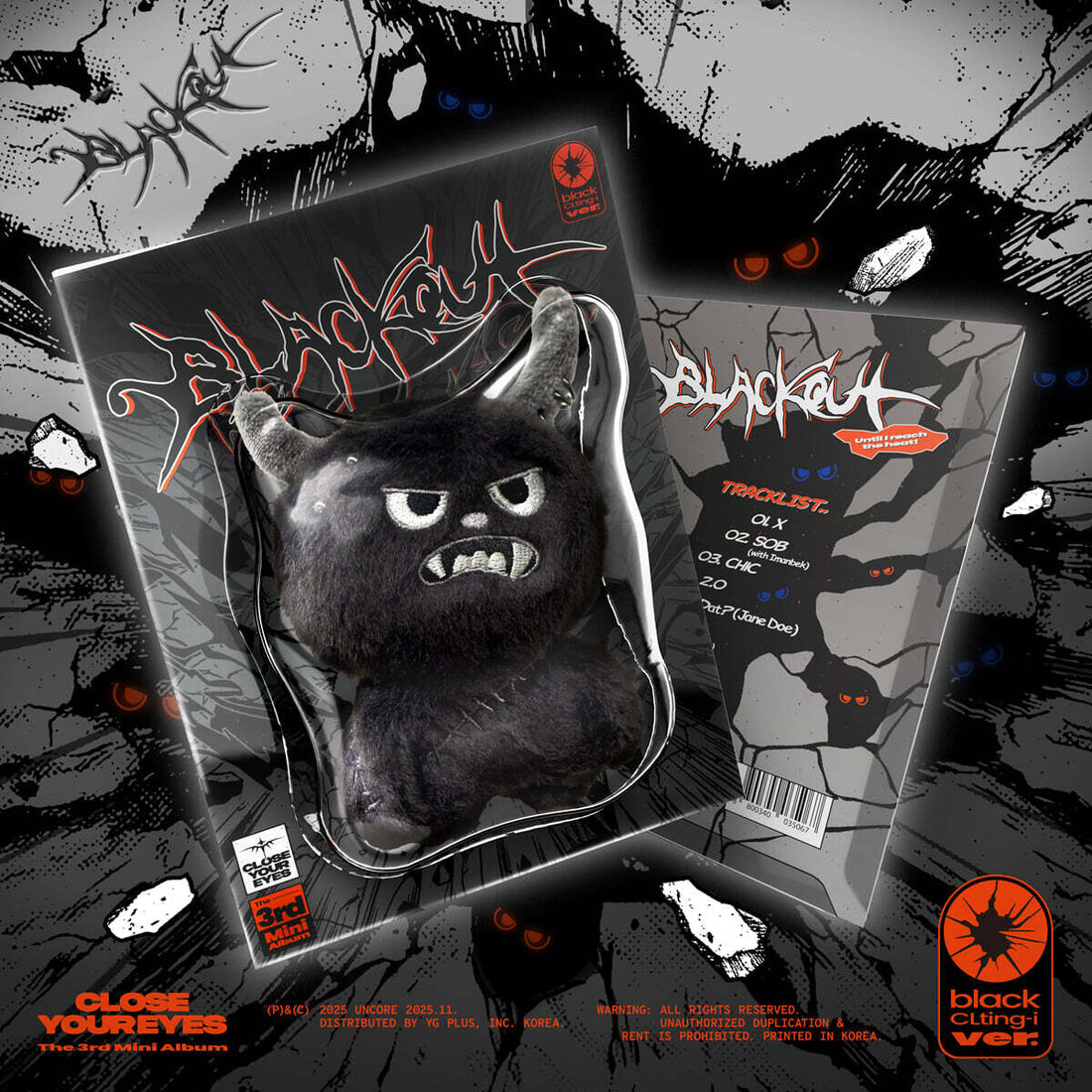 CLOSE YOUR EYES - blackout (3rd Mini Album) black CLting-i Ver.