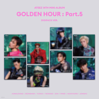 [PRE-ORDER] ATEEZ - GOLDEN HOUR : Part.5 (14th Mini Album) Digipack Ver. - SET Ver.