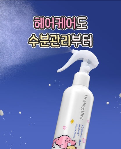 Healing Bird - Hyaluron Milk Hair Mist 200ml + Slowpoke Hair Roll (2P) (Pokémon Collaboration)