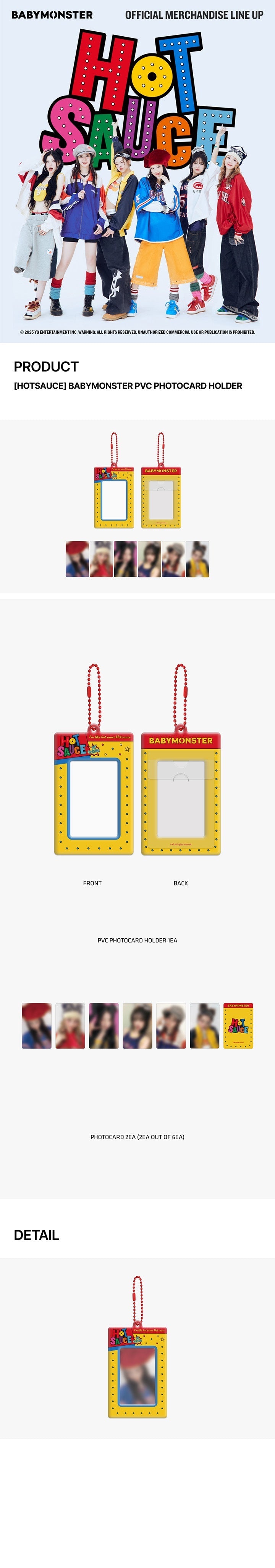 BABYMONSTER - HOTSAUCE PVC Photocard Holder