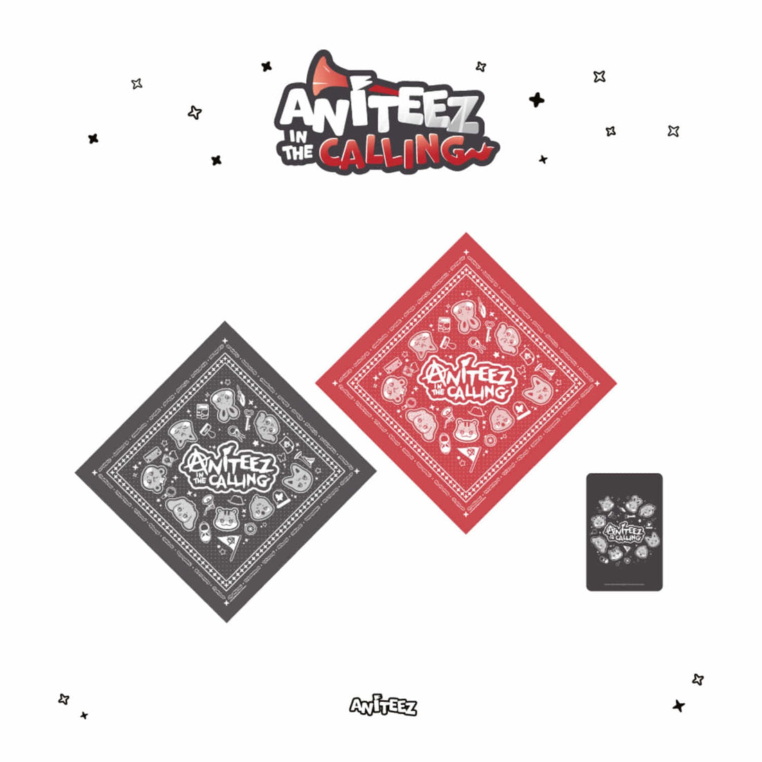 ATEEZ Aniteez Bandana - RED