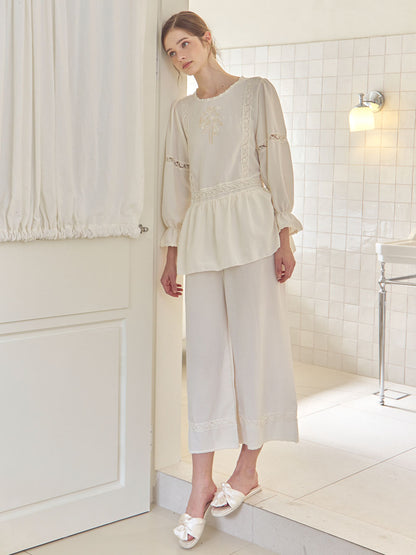 LUNALUZ WOMEN Avy Sandwashing Premium Embroidered Set