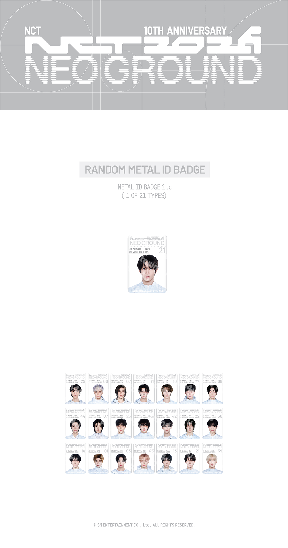 [PRE-ORDER] NCT - Random Metal ID Badge (NCT 10TH ANNIVERSARY NCT 2026 POP UP : NEO GROUND MD)