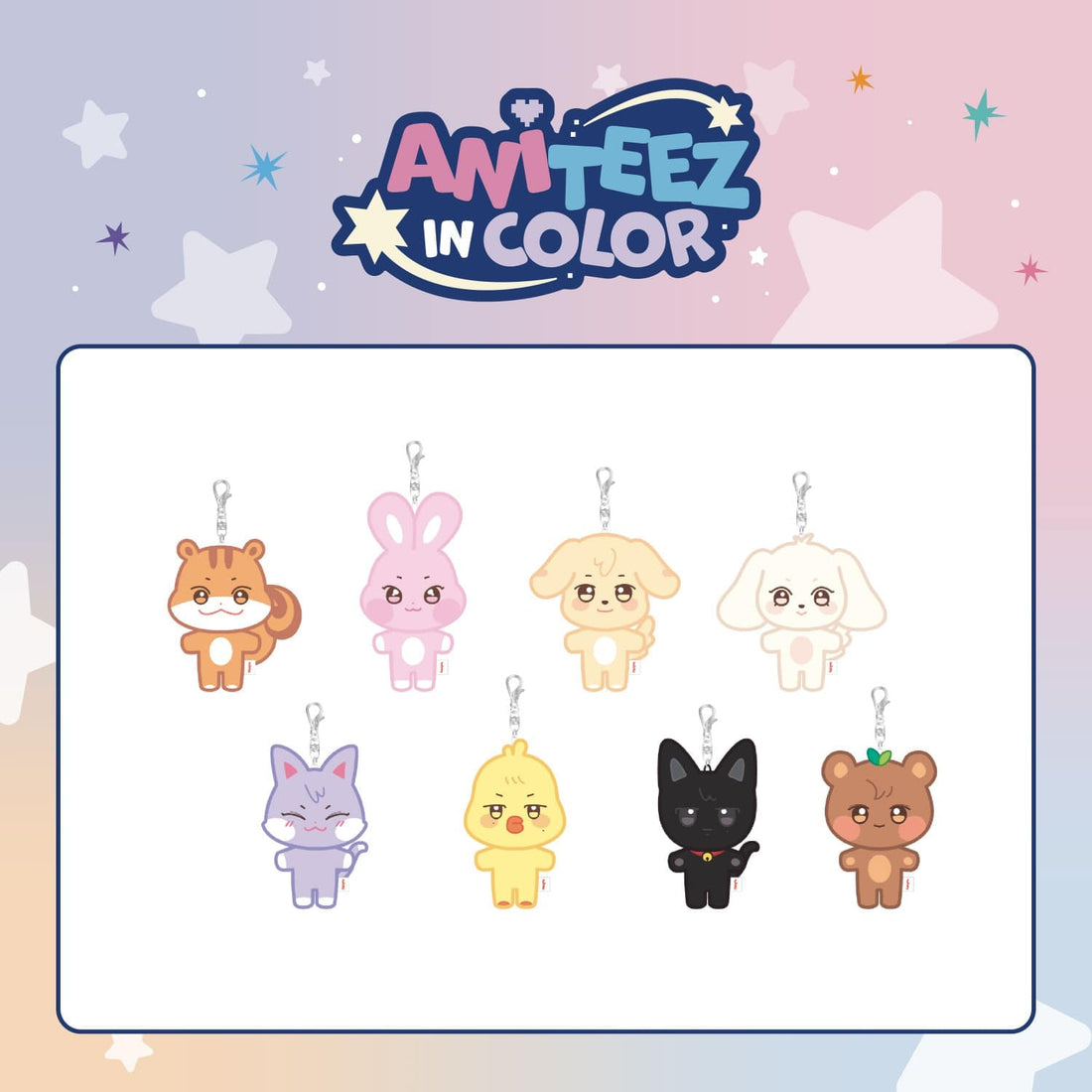 [PRE-ORDER] ATEEZ - ANITEEZ Plush Keyring (ANITEEZ IN COLOR) - JJOONGrami