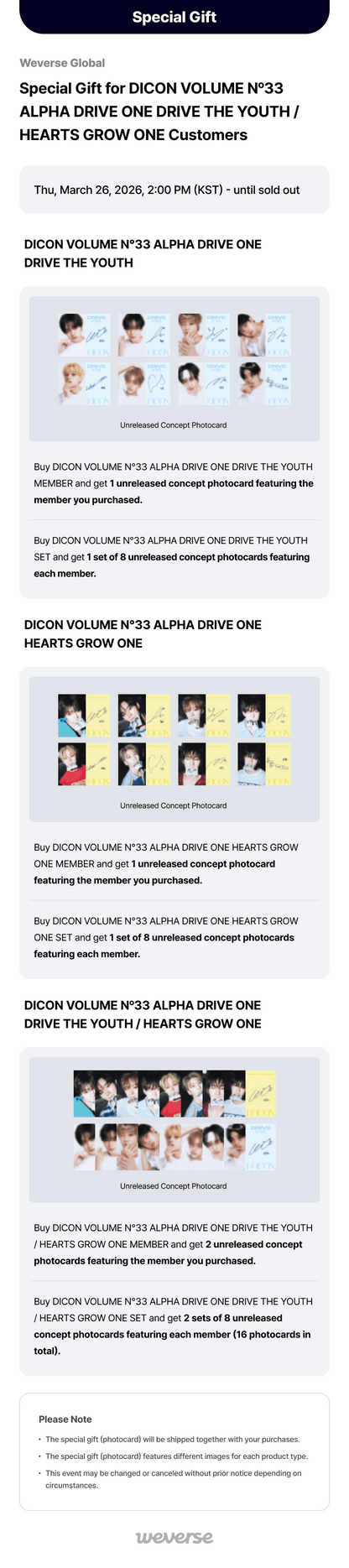 ALPHA DRIVE ONE - DICON Volume N°33 Hearts Grow One (B Type)