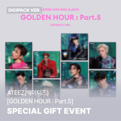 [PRE-ORDER] ATEEZ - GOLDEN HOUR : Part.5 (14th Mini Album) Digipack Ver. - SET Ver. - MUSICART