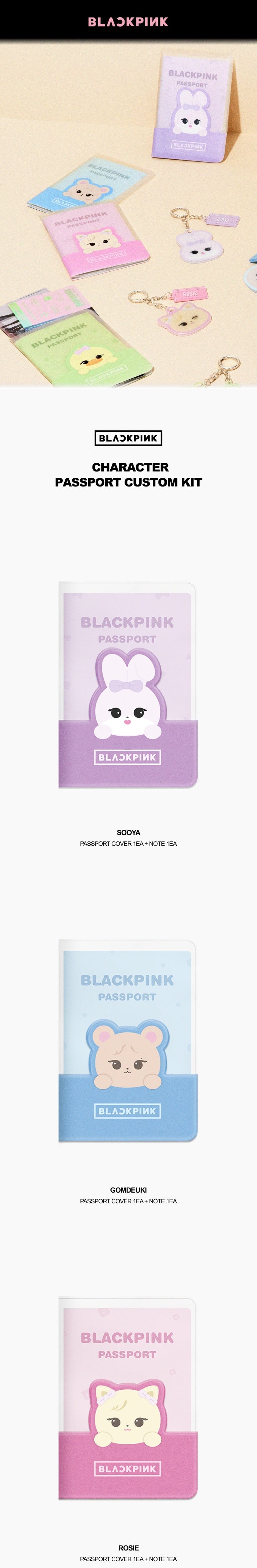 BLACKPINK - [JUMP POP-UP] BLACKPINK Character Passport Custom Kit