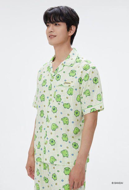 [SPAO X Tamagotchi] Short Sleeve Pajama Set - GREEN - XL
