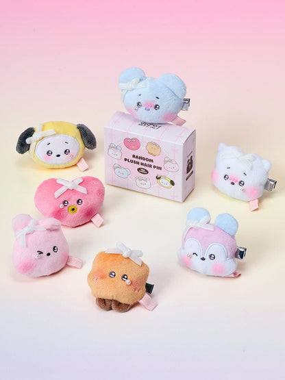 BT21 Ribboned U Plush Hairpin Random Design