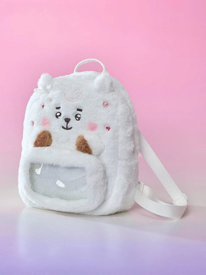 BT21 Ribboned U Baby Clear Pocket Plush Bag RJ