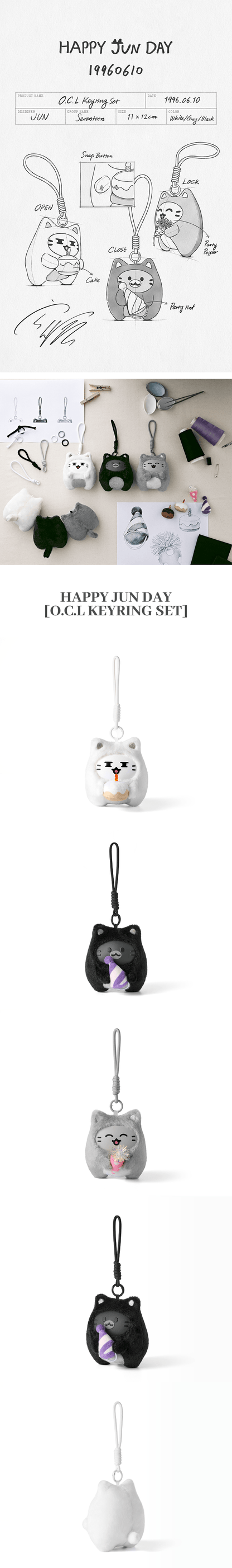 [PRE-ORDER] SEVENTEEN - Happy Jun Day O.C.L Keyring Set