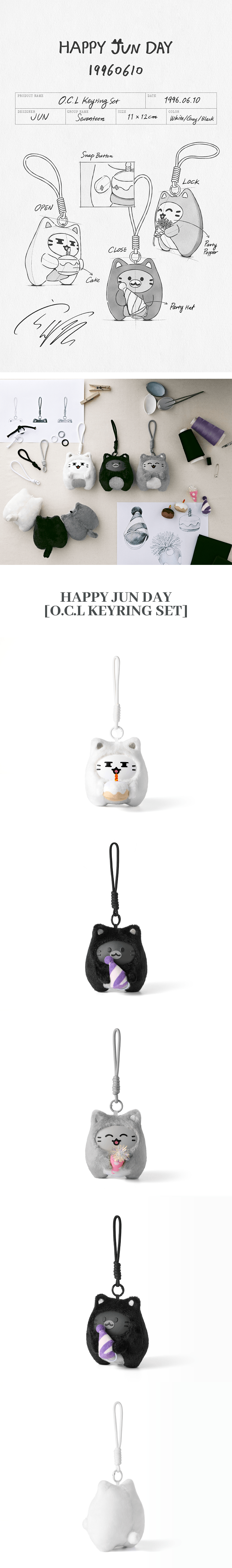 [PRE-ORDER] SEVENTEEN - Happy Jun Day O.C.L Keyring Set