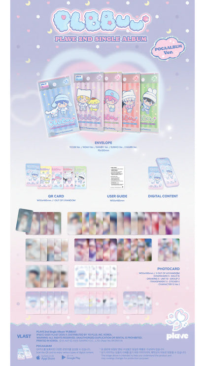PLAVE - PLBBUU (2nd Single Album) POCAALBUM Ver. (Random Ver.)