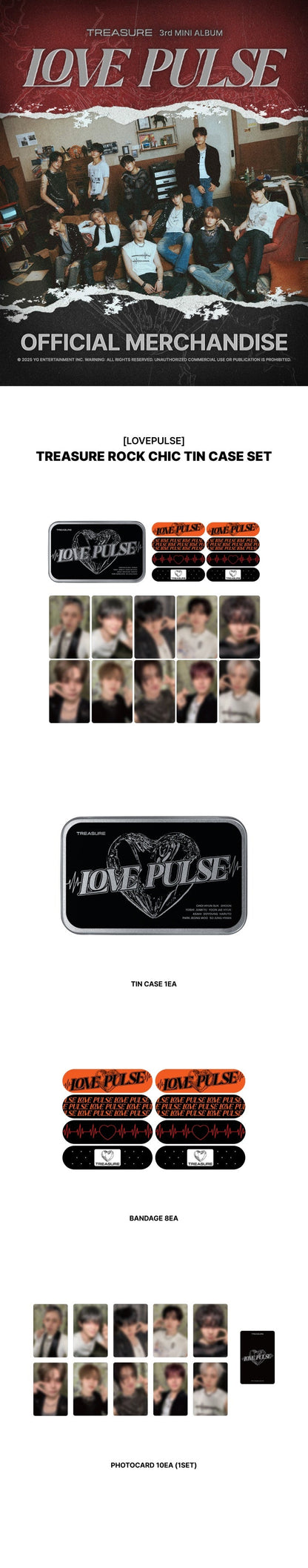 TREASURE - Lovepulse (Treasure Rock Chic Tin Case Set)
