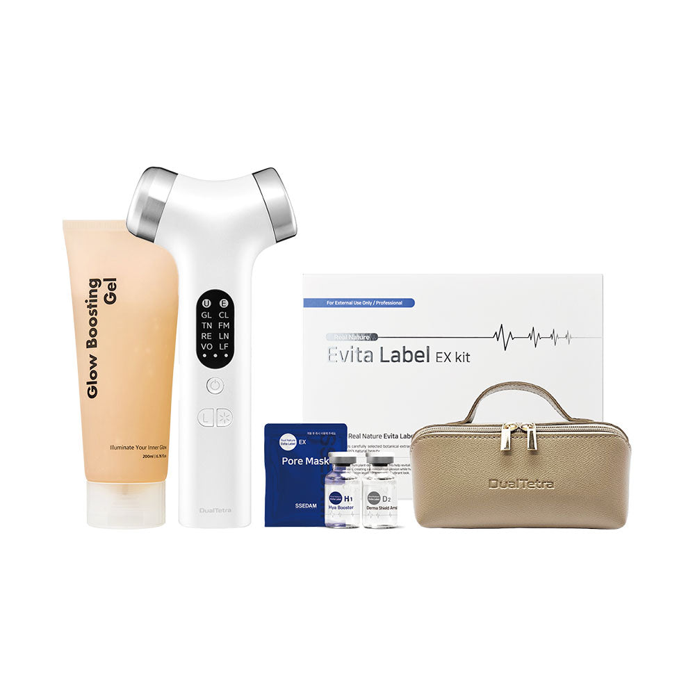 DualTetra - Waterdrop Ultrasonic Beauty Device (Ampoule Kit + Exclusive Gel + Pouch)