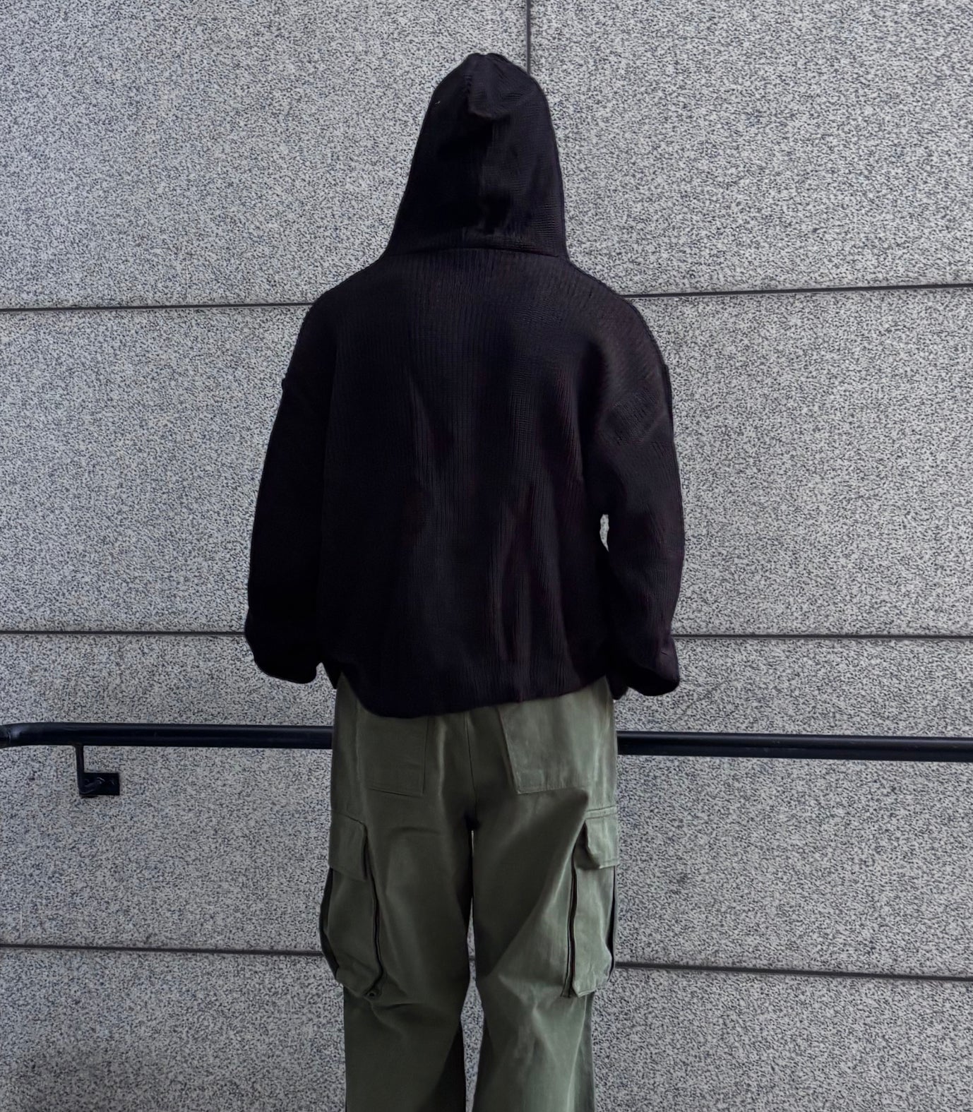 Huecloset - Lettering Hooded Zip-Up Knit (ATEEZ Wear)