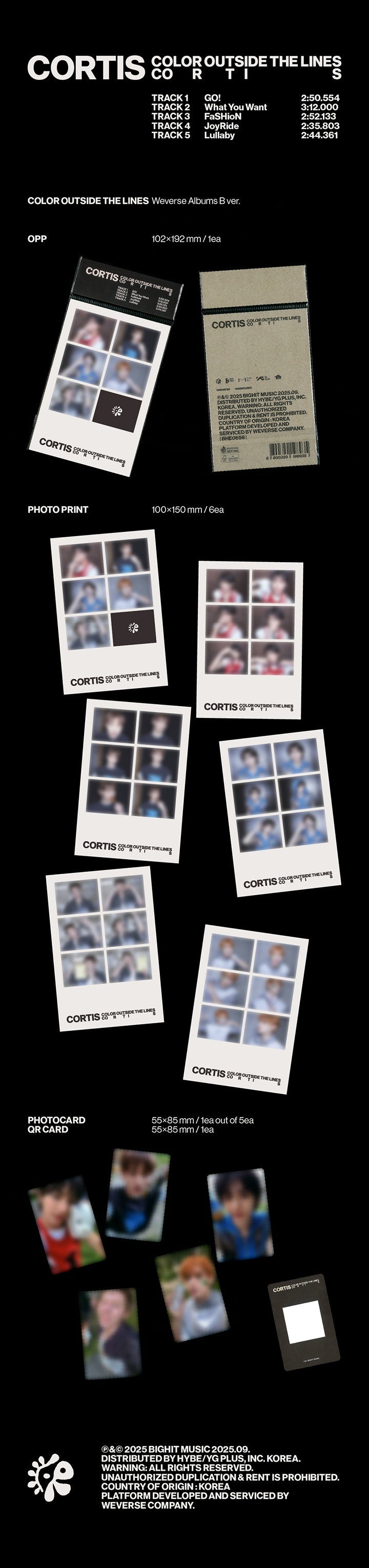 [DEALS] CORTIS - COLOR OUTSIDE THE LINES (1st EP) Weverse Albums Ver. (Random Ver.)