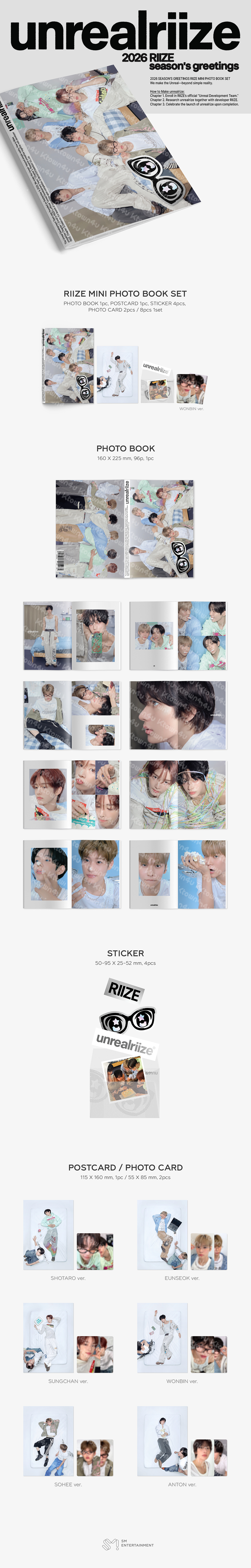 RIIZE - [2026 SM ARTIST SEASON'S GREETINGS MD] Mini Photo Book Set [Pre-Order]